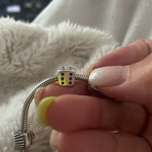 PANDORA Silver BRACELET with 11 Gold and SILVER  CHARMS !!!!!! - Picture 11 of 13